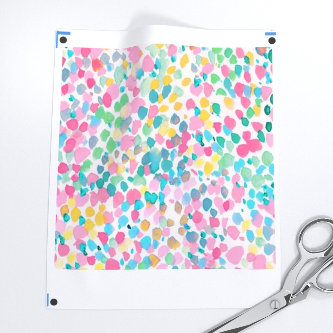 Watercolor Dots Pastel Abstract Colorful Cheerful Happy Bright Pink Yellow Blue Custom Removable Wallpaper by Spoonflower Peel & Stick Wallpaper 2FT Wide